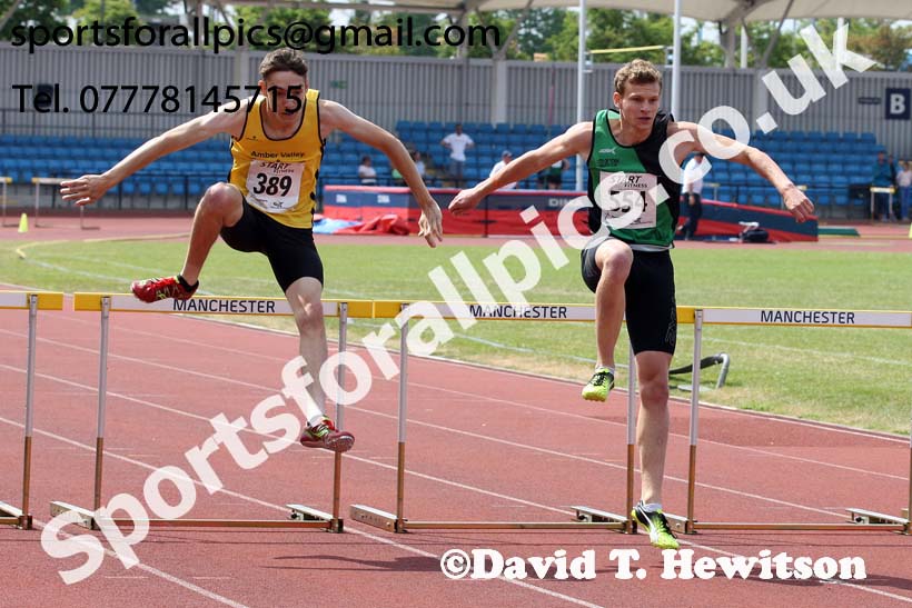 Mens under-20s 400 metres hurdles, Northern Senior and Under-20s Champs., Sports City, Manchester. Photo: David T. Hewitson/Sports for All Pics